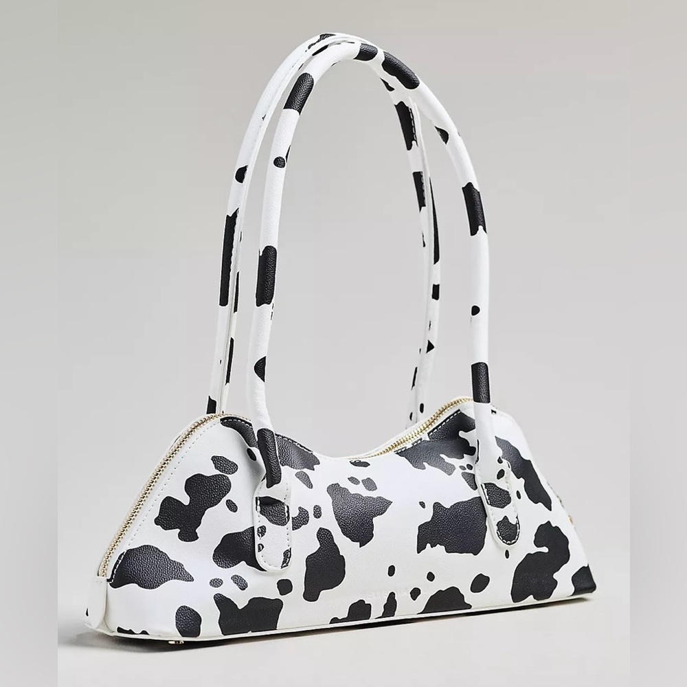 Anthropologie Melie Bianco Dakota Shoulder Bag Black White - Picture 1 of 8